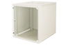 ARMADIO RACK 19" 12 UNITA' DA MURO (A)620X (L)540 X PROFONDITA' 600 MM. COLORE GRIGIO CHIARO PORTA VETRO