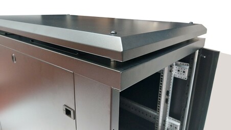 ARMADIO RACK 19" 12 UNITA' (A)700X (L)600 X PROFONDITA' 800 MM. COLORE NERO PORTA VETRO