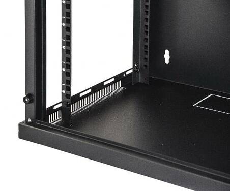 ARMADIO RACK 19" 12 UNITA' DA MURO PER RETI (A)620 X (L)540 X (P) 450 MM COLORE NERO PORTA VETRO