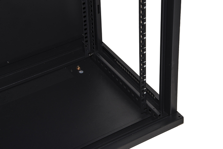 ARMADIO RACK 19" 12 UNITA' DA MURO (A) 635 x (L) 600 x (P) 450 NERO DISASSEMBLATO PORTA VETRO