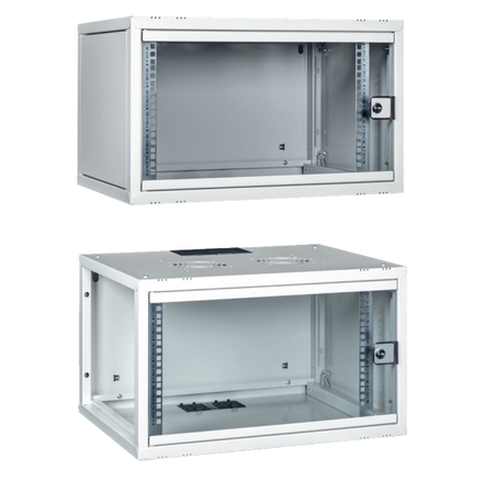 ARMADIO RACK 19" 15U PROFONDITA' 450 MM DA ASSEMBLARE GRIGIO DISASSEMBLATO SERIE EAVI