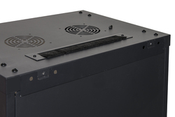 ARMADIO RACK 19" 15 UNITA' DA MURO (A) 770 x (L) 600 x (P) 450 NERO DISASSEMBLATO PORTA VETRO