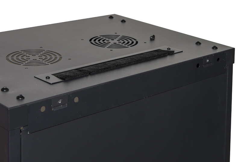 ARMADIO RACK 19" 15 UNITA' DA MURO (A) 770 x (L) 600 x (P) 450 NERO DISASSEMBLATO PORTA VETRO