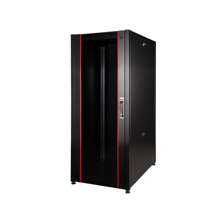 ARMADIO RACK 19" 26U 600X1000 SERIE EAVI PORTA VETRO COLORE NERO SERIE EAVI