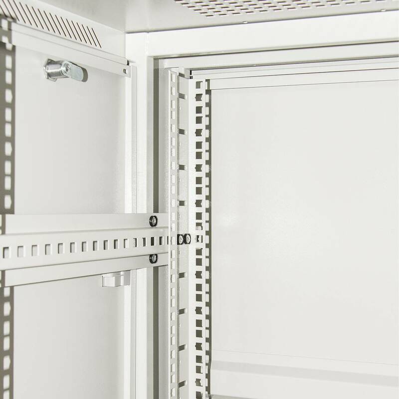 ARMADIO RACK 19" 27U (A)1388 (L)600 (P)1000 COLORE GRIGIO PORTA VETRO