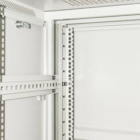 ARMADIO RACK 19" 27U (A)1388 (L)600 (P)1000 COLORE GRIGIO PORTA VETRO