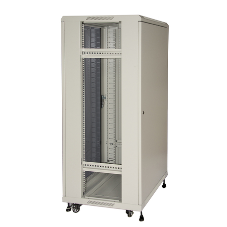 ARMADIO RACK 19" 27U (A)1388 (L)600 (P)600 COLORE GRIGIO PORTA VETRO DISASSEMBLATO