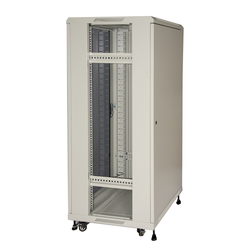 ARMADIO RACK 19" 27U (A)1388 (L)600 (P)600 COLORE GRIGIO PORTA VETRO