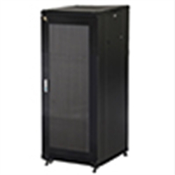 ARMADIO RACK 19 27U (A)1388 (L)600 (P)600 COLORE NERO PORTA METALLO TRAFORATA