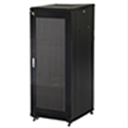ARMADIO RACK 19 27U (A)1388 (L)600 (P)600 COLORE NERO PORTA METALLO TRAFORATA
