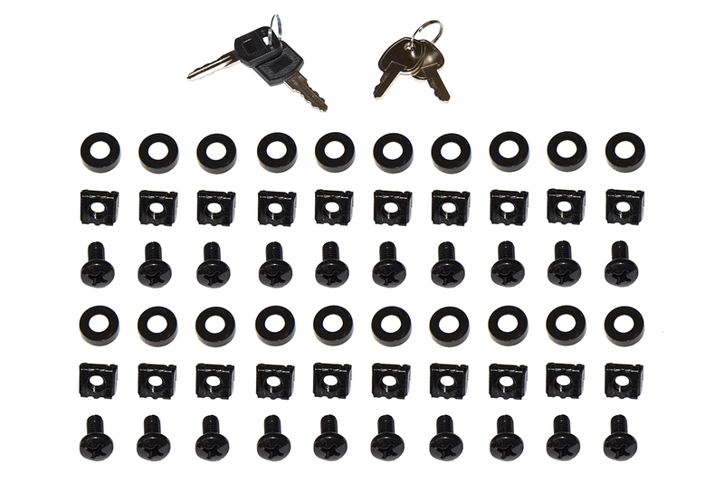 ARMADIO RACK 19" PER RETI 27U (A)1388 (L)600 (P)800 COLORE NERO PORTA VETRO DISASSEMBLATO