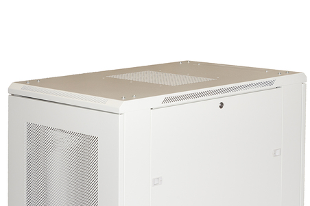 ARMADIO RACK 19" PER RETI 37U (A)1833, (L)600, (P)1000 COLORE GRIGIO PORTA TRAFORATA DISASSEMBLATO