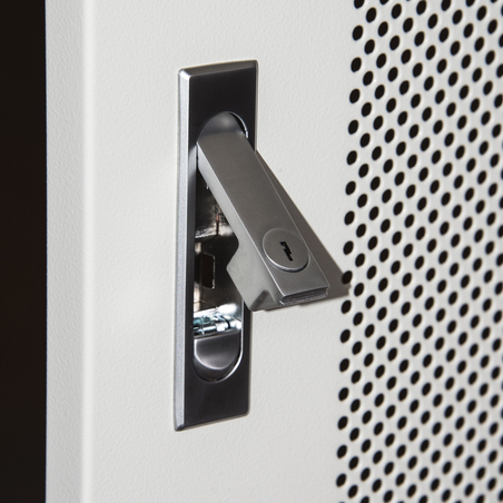 ARMADIO RACK 19" 42U (A)2055, (L)600, (P)1000 COLORE GRIGIO DISASSEMBLATO PORTA TRAFORATA