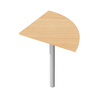ANGOLARE 90  FAGGIO + GAMBA SUPPORTO x SCRIVANIE EASY