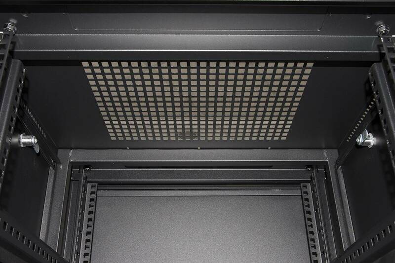 ARMADIO RACK 19" 42U (A)2055, (L)600, (P)1000 COLORE NERO PORTA VETRO