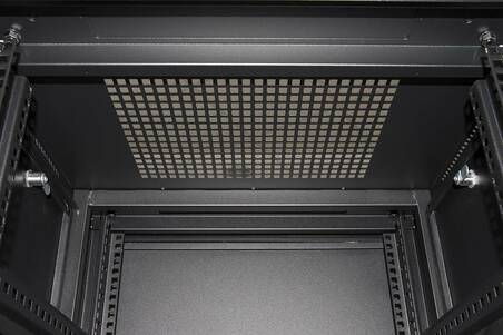 ARMADIO RACK 19" 42U (A)2055, (L)600, (P)1000 COLORE NERO PORTA VETRO