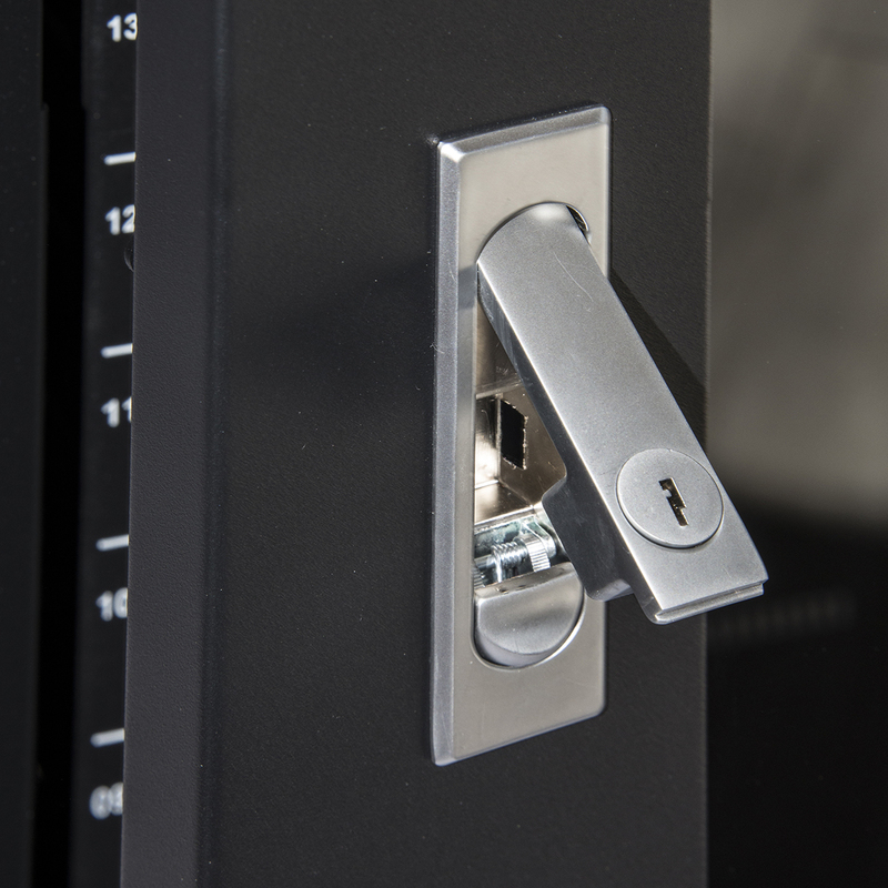 ARMADIO RACK 19" 2U PROFONDITA' 360 MM COLORE GRIGIO CON PORTA VETRO (AxPxL) CM 12x36x54