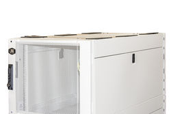 ARMADIO RACK 19" 42U CON 4 COMPARTIMENTI 1992(A) x 1070(P) X 600(L) GRIGIO PORTE TRAFORATE