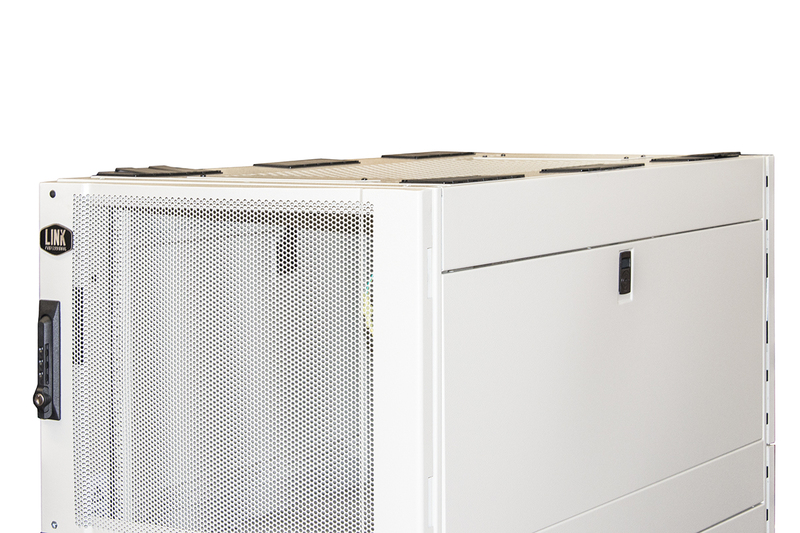 ARMADIO RACK 19" 4U LINK SERIE LIGHT COLORE NERO CON PORTA VETRO (AxPxL) MM 240X400X530 RIPIANO INCLUSO