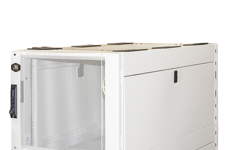 ARMADIO RACK 19" 4U LINK SERIE LIGHT COLORE NERO CON PORTA VETRO (AxPxL) MM 240X400X530 RIPIANO INCLUSO