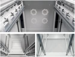 ARMADIO RACK 19" 6 UNITA' DA MURO (A) 370 x (L) 600 x (P) 450 NERO DISASSEMBLATO  PORTA VETRO