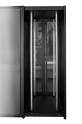ARMADIO RACK PER RETI 19" 42U (A)2002, (L)800, (P)1000 COLORE NERO PORTA TRAFORATA SERIE EAVI
