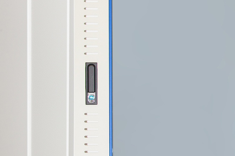 ARMADIO RACK 19" 9 UNITA' DA MURO PER RETI (A)485 X (L)540 X (P) 450 MM COLORE GRIGIO PORTA VETRO