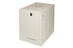 ARMADIO RACK 19" 12U LINK SERIE LIGHT COLORE GRIGIO CON PORTA VETRO (AxPxL) MM 600X400X530 RIPIANO INCLUSO