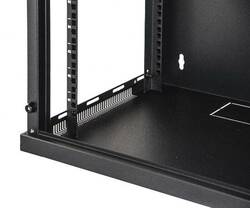 ARMADIO RACK 19" 12 UNITA' DA MURO PER RETI (A)620 X (L)540 X (P) 450 MM COLORE NERO PORTA VETRO