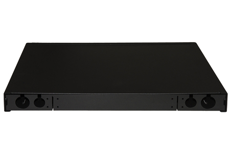 PANNELLO FIBRA OTTICA 19" CON 24 PORTE SC SIMPLEX O LC DUPLEX PROFONDITA' 250 MM NERO CON ACCESSORI