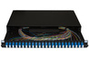 PANNELLO FIBRA OTTICA 19" CON 24 ADATTATORI LC DUPLEX SINGLEMODE PROFONDITA' 250 MM CON PIGTAIL INSTALLATI COLORE NERO