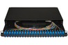 PANNELLO FIBRA OTTICA 19" CON 24 ADATTATORI SC DUPLEX SINGLEMODE PROFONDITA' 250 MM CON PIGTAIL INSTALLATI COLORE NERO