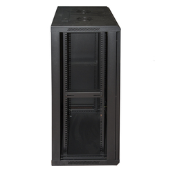 ARMADIO RACK 19" 20 UNITA' DA MURO (A)995X (L)600 X PROFONDITA' 450 MM. COLORE NERO PORTA VETRO