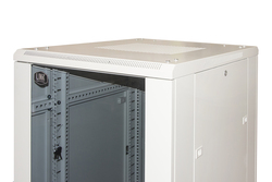 ARMADIO RACK PER RETI 19" 22U (A)1166, (L)600, (P)800 COLORE GRIGIO PORTA VETRO DISASSEMBLATO