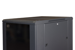 ARMADIO RACK PER RETI 19" 22U (A)1166, (L)600, (P)800 COLORE NERO PORTA VETRO DISASSEMBLATO