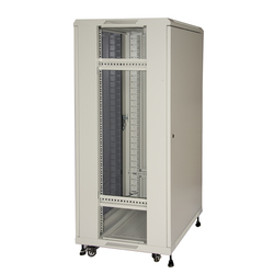 ARMADIO RACK 19" 27U (A)1388 (L)600 (P)600 COLORE GRIGIO PORTA VETRO DISASSEMBLATO