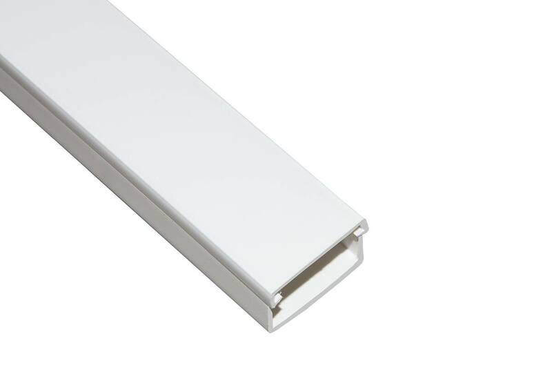 CANALINA PASSACAVI ADESIVA IN PVC MM 30x20 MT 2 CON COPERCHIO SCORREVOLE BIANCO
