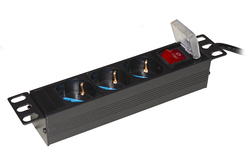 MULTIPRESA 3 PRESE ITA/SCHUKO PER ARMADI 10" CON CAVO SPINA ITALIANA E INTERRUTTORE