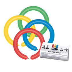 Busta 25 palloncini modellabili in lattice D5cm Colori Assortiti Big Party