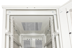 ARMADIO RACK 19"  PER RETI 37U (A)1833, (L)600, (P)1000 COLORE GRIGIO PORTA TRAFORATA