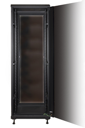 ARMADIO RACK 19" PER RETI 37U (A)1770, (L)600, (P)800 COLORE NERO PORTA VETRO