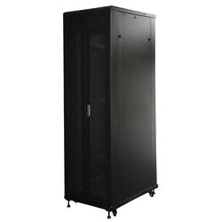 ARMADIO RACK 19" 42U (A)2055, (L)600, (P)1000 COLORE NERO PORTA TRAFORATA