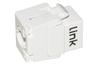 PRESA RETE KEYSTONE JACK RJ45 CATEGORIA 5E UTP TOOLESS COLORE BIANCO 180° CONTATTI DORATI 50 MICRON