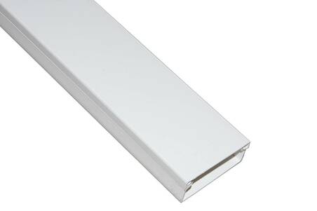 CANALINA PASSACAVI IN PVC MM 60x25 MT 2 CON COPERCHIO SCORREVOLE BIANCO