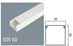 CANALINA PASSACAVI IN PVC MM 60X60 MT 2 CON COPERCHIO SCORREVOLE BIANCO