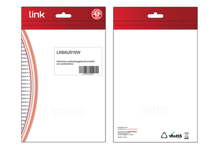 CAVO RETE CATEGORIA 6A NON SCHERMATO UTP AWG24 COLORE BIANCO HALOGENFREE MT 1