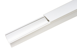 CONFEZIONE 8 CANALINE PASSACAVI ADESIVE IN PVC MT 1 DIMENSIONI 40x40 MM CON COPERCHIO SCORREVOLE BIANCO (8 MT IN TOTALE)