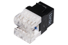PRESA RETE KEYSTONE JACK RJ45 CATEGORIA 6A UTP COLORE NERO 180° CONTATTI DORATI 50 MICRON