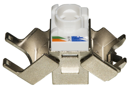 PRESA RETE KEYSTONE JACK RJ45 CATEGORIA 6 SCHERMATA TOOLESS CONTATTI DORATI 50 MICRON