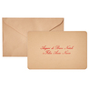 Biglietto Natale semplice c/busta e stampa in oro 9x14cm avana Sadoch